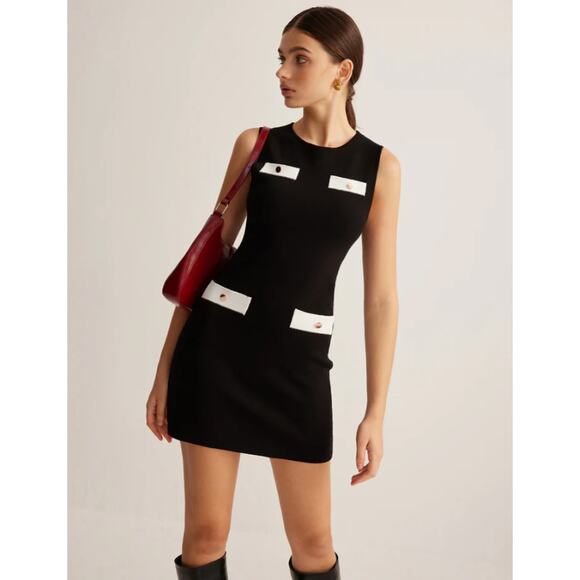 Contrast Binding Sleeveless Sweater Dress - Picture 7 of 7